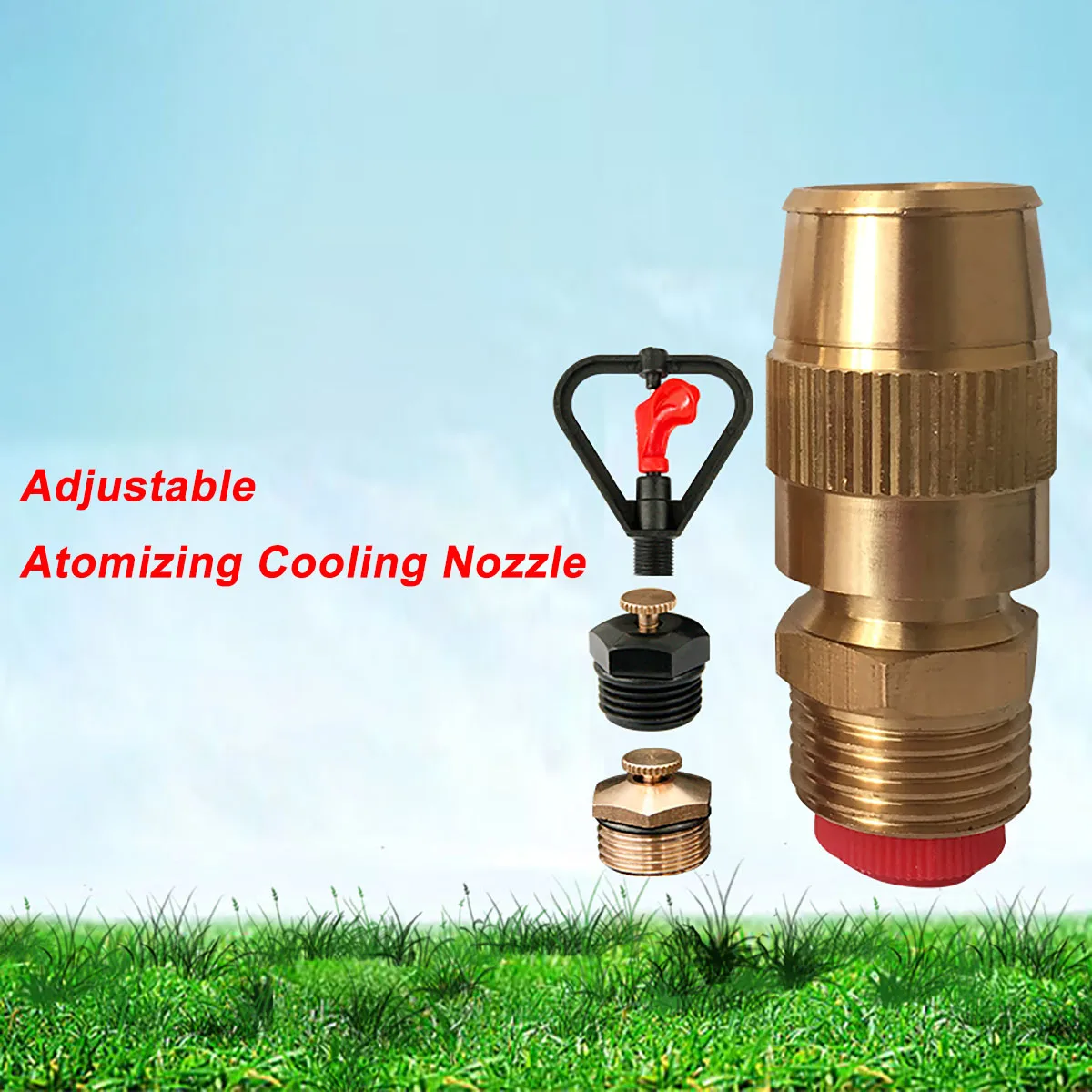 

1Pcs 1/2 Inch Male Thread Adjustable Atomizing Cooling Nozzle 360 Degree Garden Agriculture Lawn Irrigation Sprayer Sprinklers