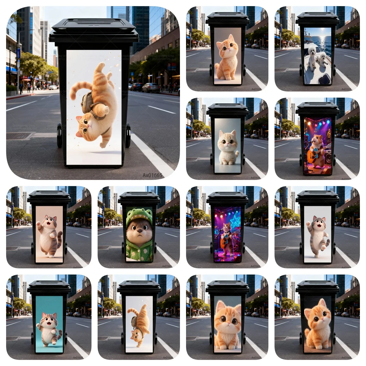 Cute Cat Trash Bin …