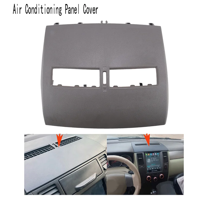 

AW-Car Central Air Conditioning Panel Trim Air Conditioning Panel Cover For Nissan Yida Qida 2005-2010 LHD Gray Replacement