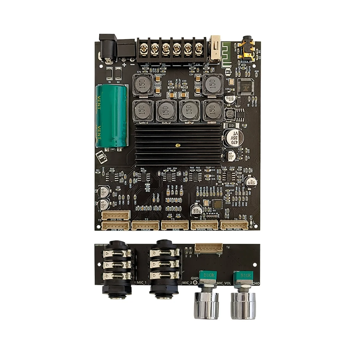 A57G-ZK-AM100F الرصاص نوع KTV ميكروفون نظام الصوت 2.1 قناة بلوتوث مكبر كهربائي مجلس 50 + 50 + 100 واط