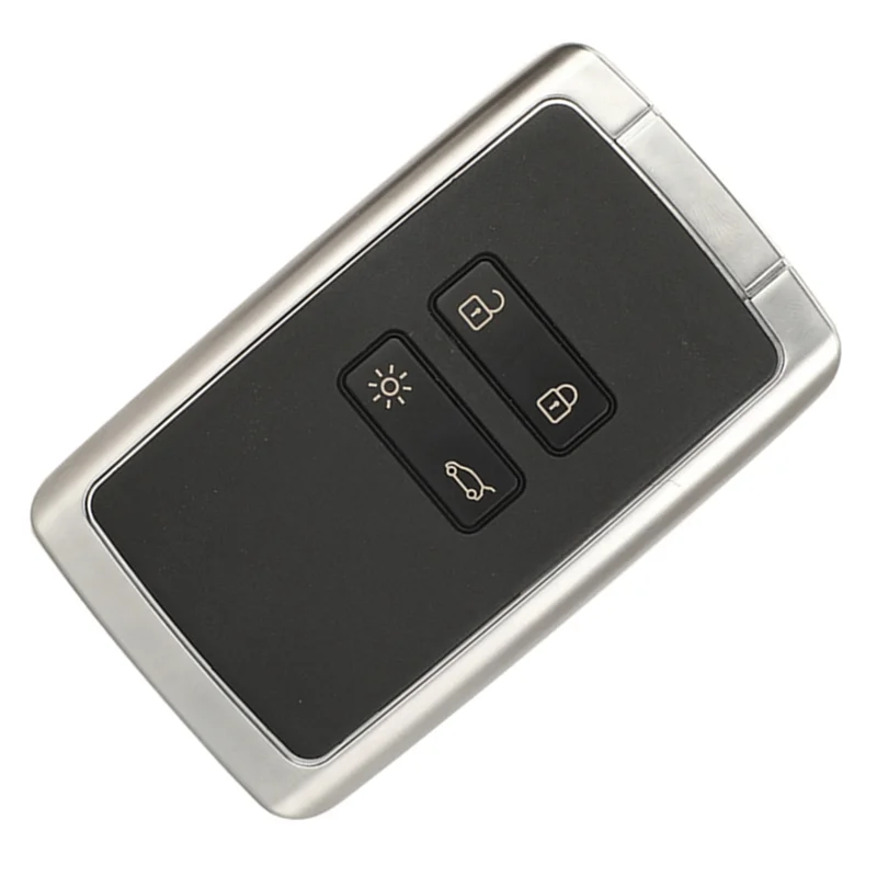 

4-кнопочный умный пульт дистанционного управления, 434 МГц, автомобильный пульт дистанционного управления, подходит дляrenault с чипом 4a, серебряная задняя часть, плоская