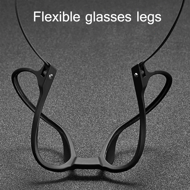 Progressive photochrome Lesebrille aus Titan, Unisex, Multifokus, Anti-Blaulicht-Business-Brille, runder TR90-Rahmen – Detail 6
