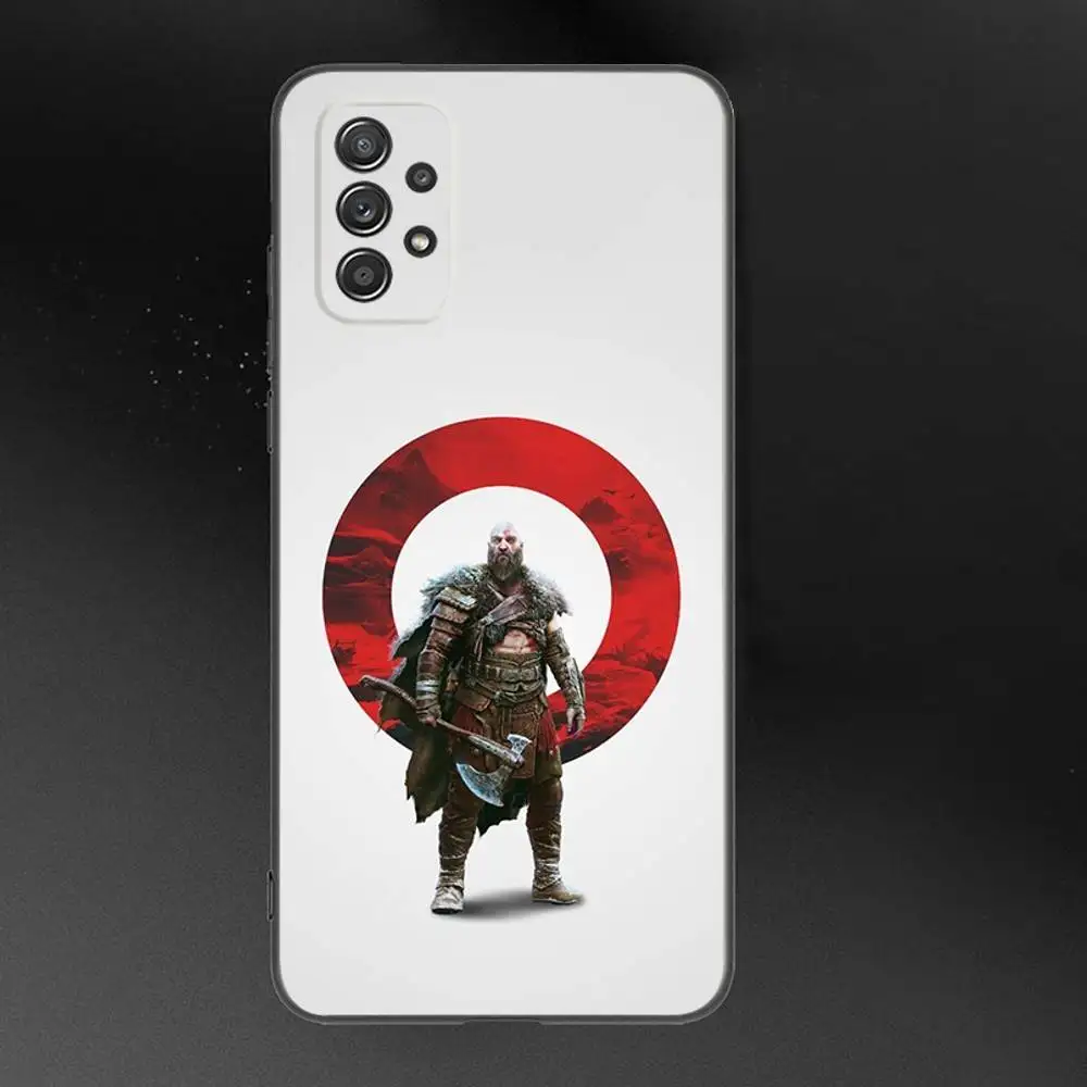 حافظة هاتف G-God of W-War Kratos لهاتف سامسونج جالاكسي A 91,80,73,72,71,53,52,51,22,5G غطاء أسود ناعم مقاوم للصدمات