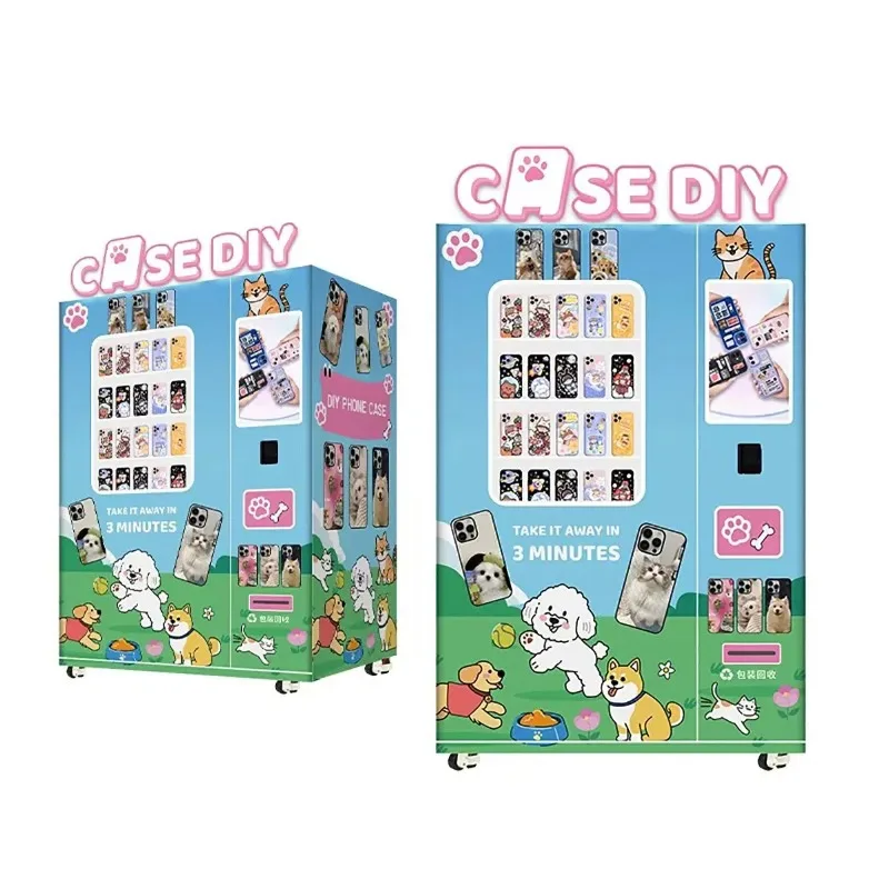Innovative Interactive Custom Touch Screen Service UV DIY Technology Mobile Cell Phone Case DIY Vending Machine FL Customized