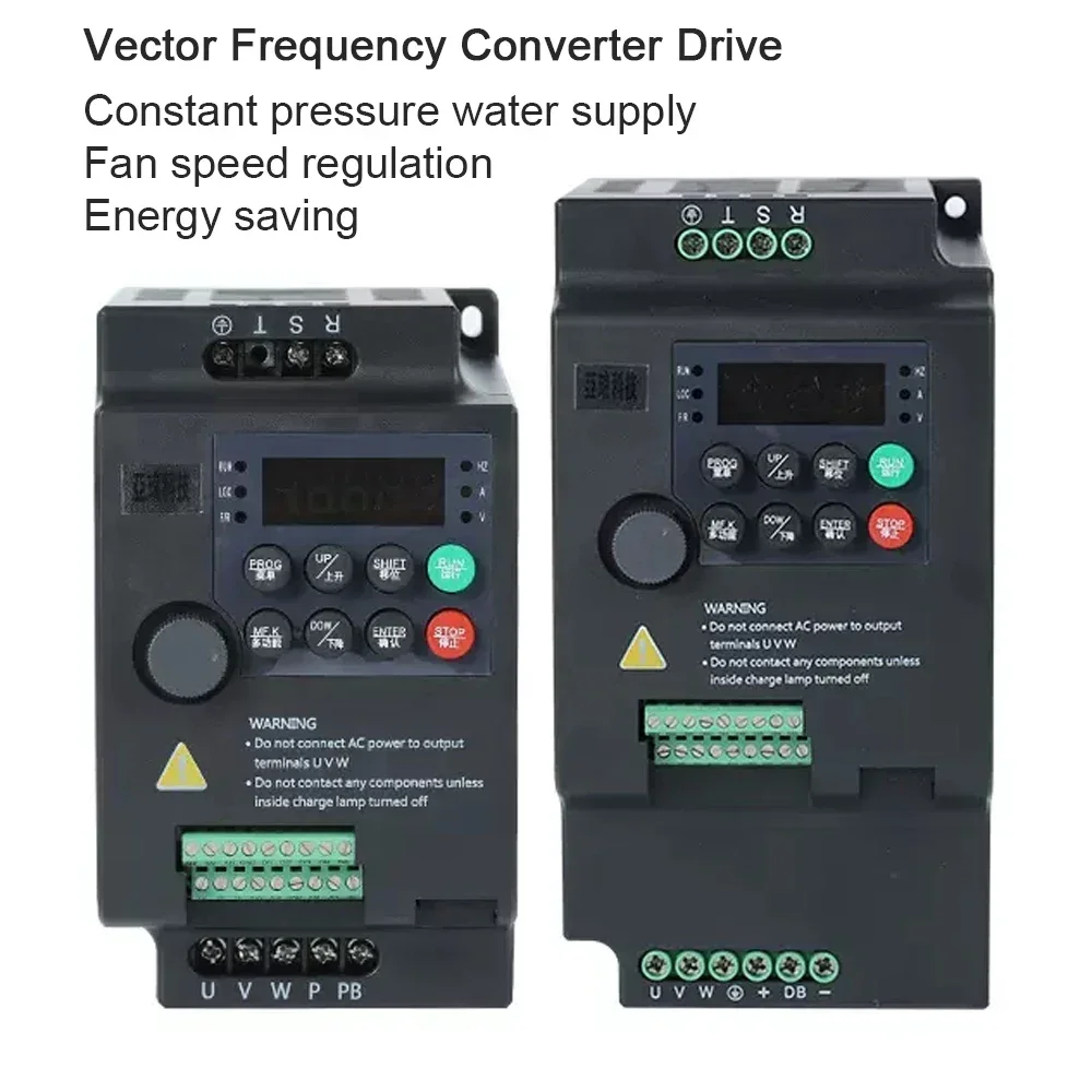 220V 380V 110V VFD Variable Frequency Drive Vector Control Converter Inverter 0.75 1.5 2.2 3.7 5.5 KW Motor Speed Controller