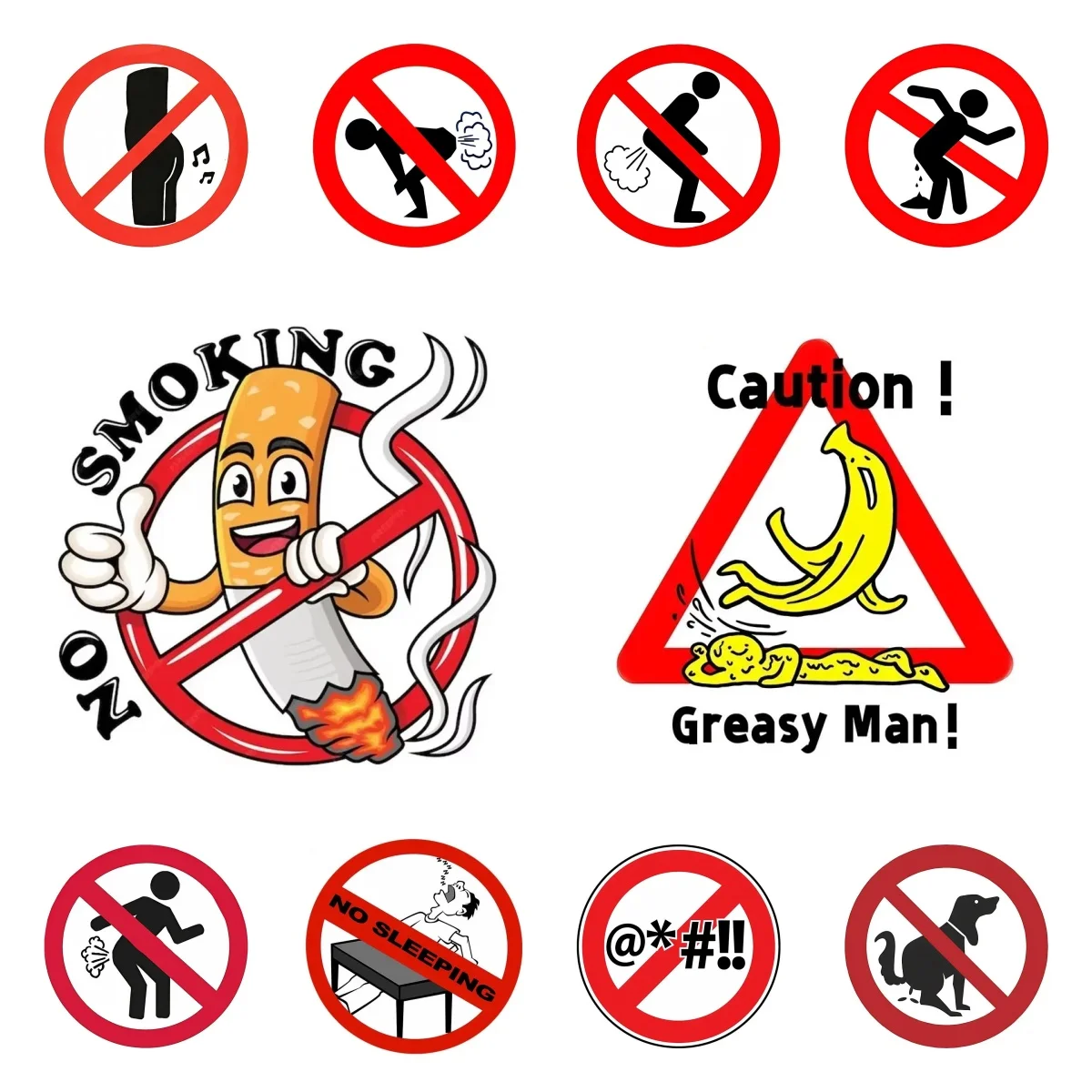 

Creative No Farting Warning Sign Car Stickers Parody Wall Sticker Graphics Design Vinyl Decal Living Room Decoration