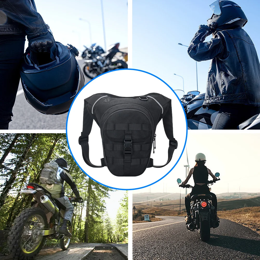 Oxford Motorcycle Drop Leg Bag Multifunction Adjustable Motorcycle Bag Outdoor Men Casual Waist Bag Fanny Pack Moto & Biker Bags