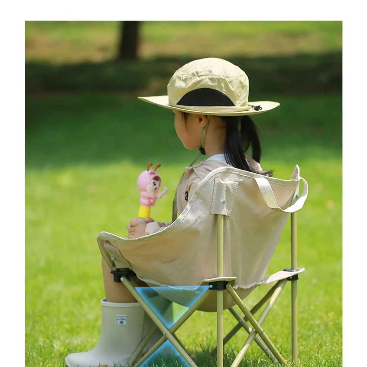 

Mini Portable Folding Moon Chair Curved Recliner Chair for Kids Outdoor Camping Fishing Beach Pink 2-8 Years