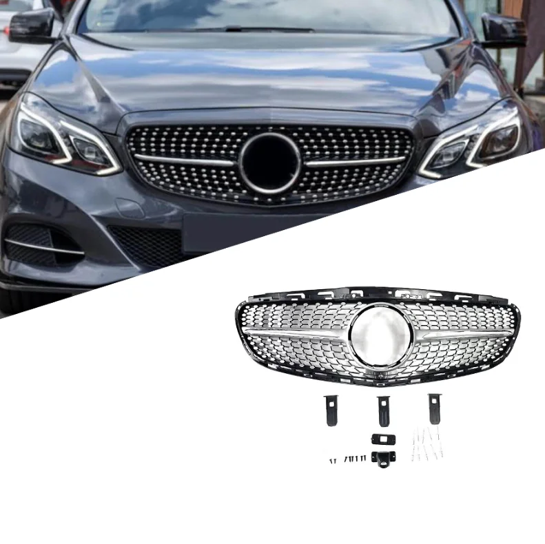 

Front Grill Grille for Mercedes Benz E-Class W212 2009-2015 Diamond Style for Classic Auto Part