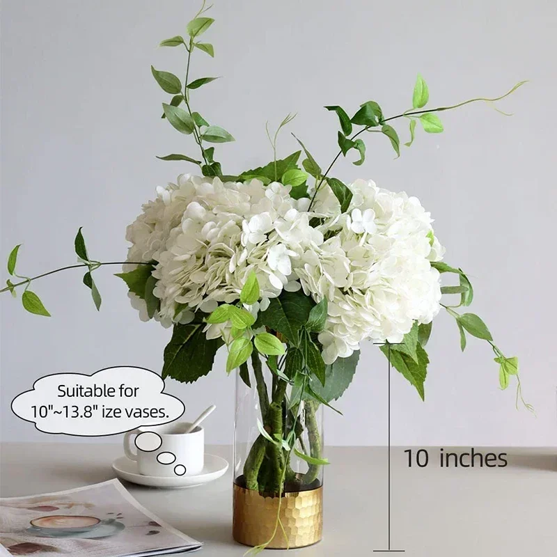 4 pcs Hydrangea Artificial Flowers Real Touch Latex Hydrangea for Wedding Bouquet Party Home Decor