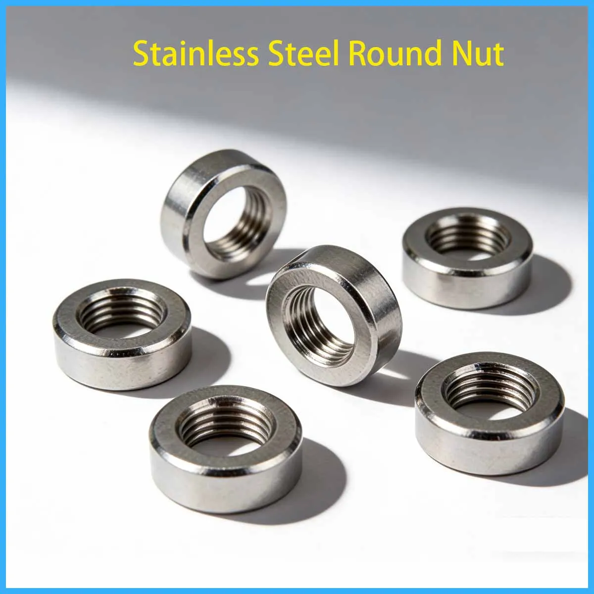 

304 Stainless Steel Extension Round Column Coupling Nut Cylindrical Connecting Bolt Nut M3M4M5M6M8M10M12M16M20