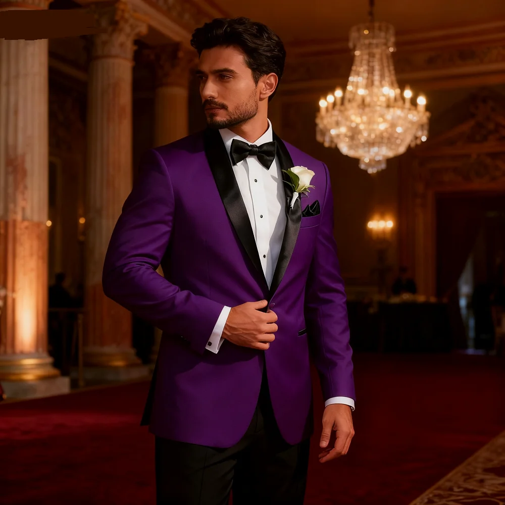 

Мужская рубашка-смокинг, тонкий костюм для свадебной церемонии, костюм джентльмена, однотонный мужской костюм Ternos Fe Trajes Para Hombre