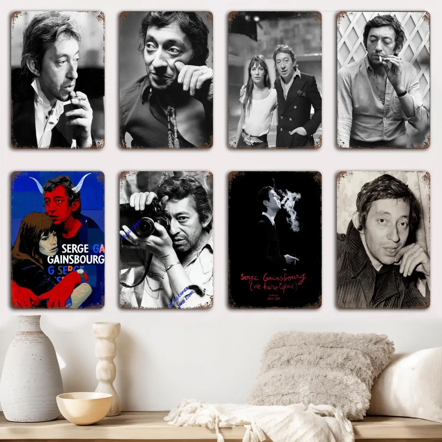 serge gainsbourg Metal Signs wall decor Vintage Tin Signs Captain Metal Poster Decor for Bar Pub Club Wall Decoration