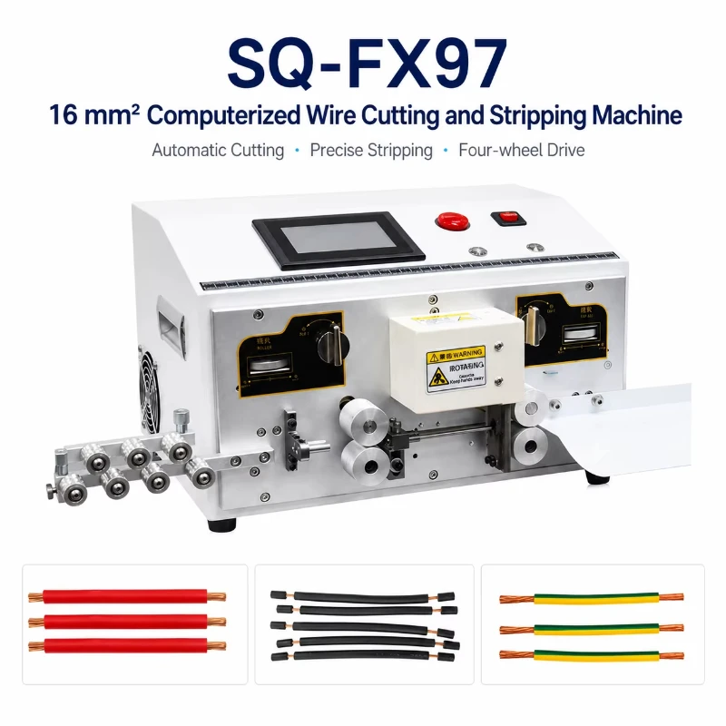 Automatic Wire Cutting and Stripping Machine 0.1-16 Sq mm Four-Wheel Drive Touchscreen 5000 Pcs/h for Cable Harness