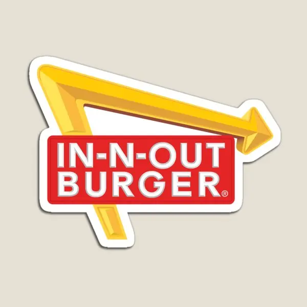 In N Out Burger  Magnet Children Magnetic Stickers Colorful Home Funny Refrigerator Holder Baby for Fridge Organizer  Toy Decor