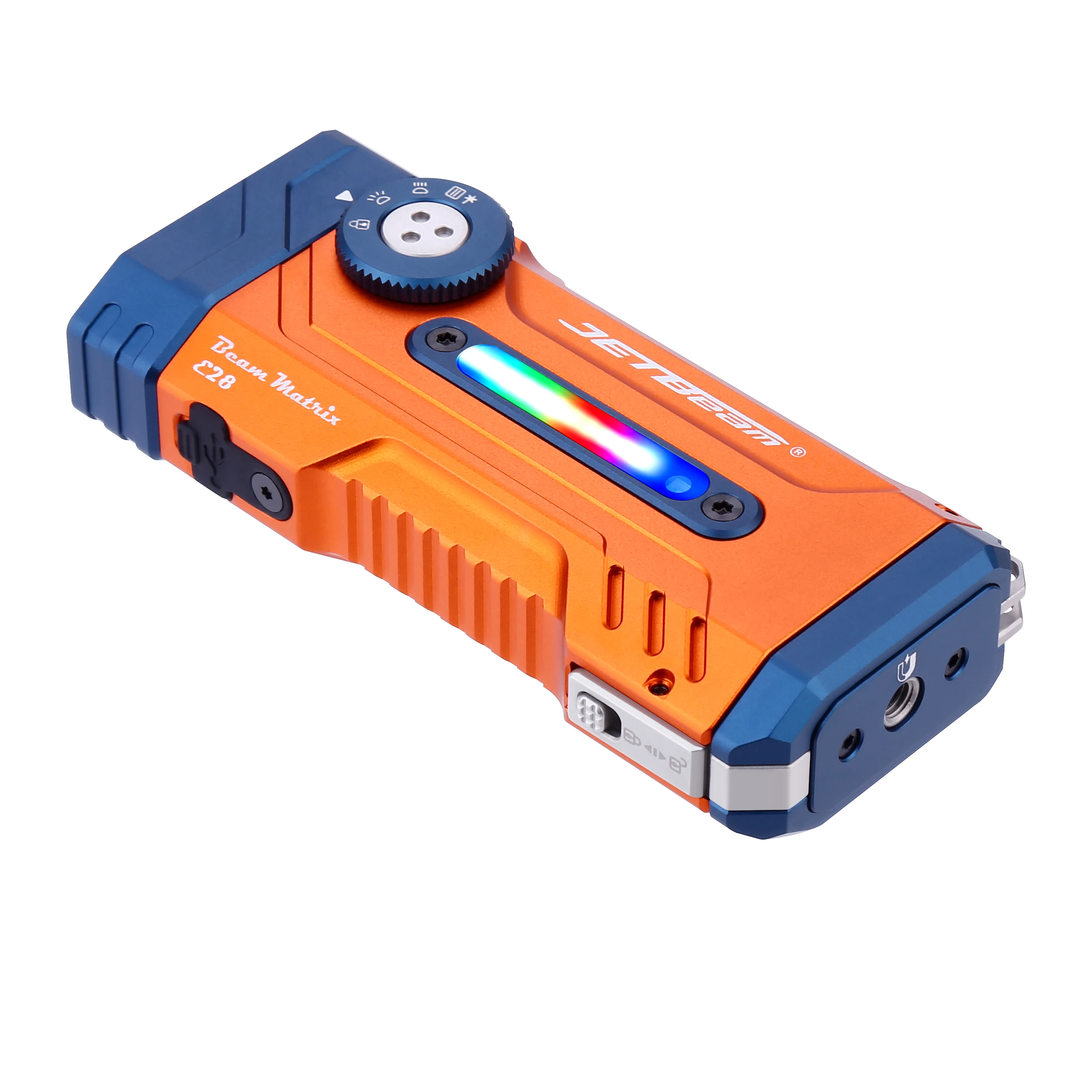 JETBEAM E28 EDC Multi Mode Tactische Zaklamp 3300lm Oplaadbare Zaklampen UV Zwart Licht Zaklamp Power Bank Fietslicht - afbeelding 1