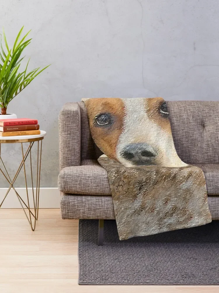 American English Coonhound Painting - Original Dog Art Throw Blanket throw blanket for sofa Moving Blanket Picnic Blanket