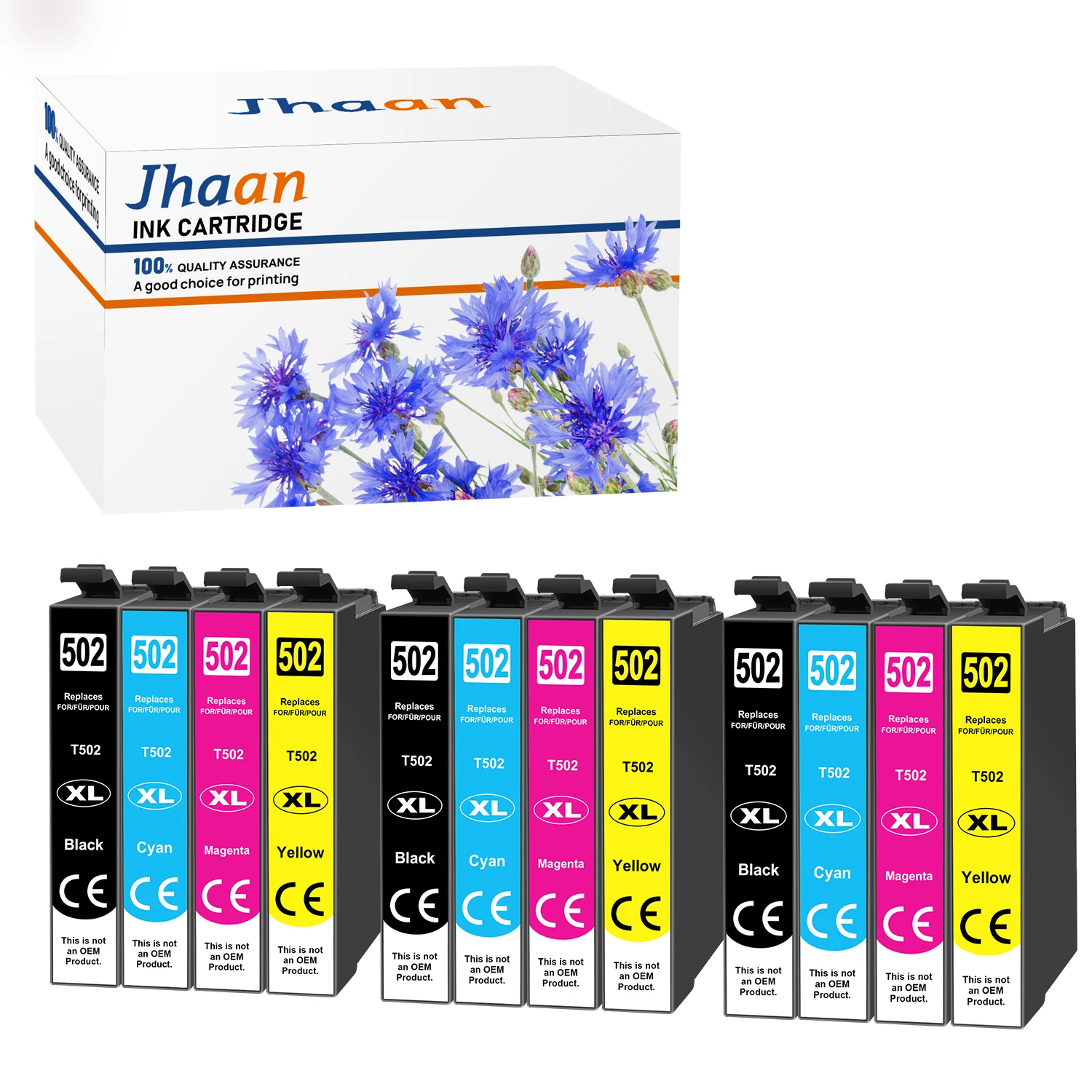 Jhaan 502XL Multipack Kompatibel mit 502 502XL 502 XL für Workforce WF-2860 WF-2865 WF-2880 WF-2885 XP-5100 XP-5105 – Detail 1