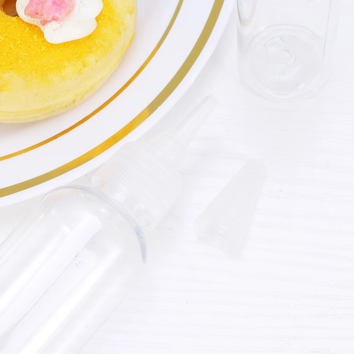 

6pcs Plastic Squeezing Bottle For Cream Salad Dressing Transparent Lightweight Storage Jar Pp Sauce Container Ideal For Jam
