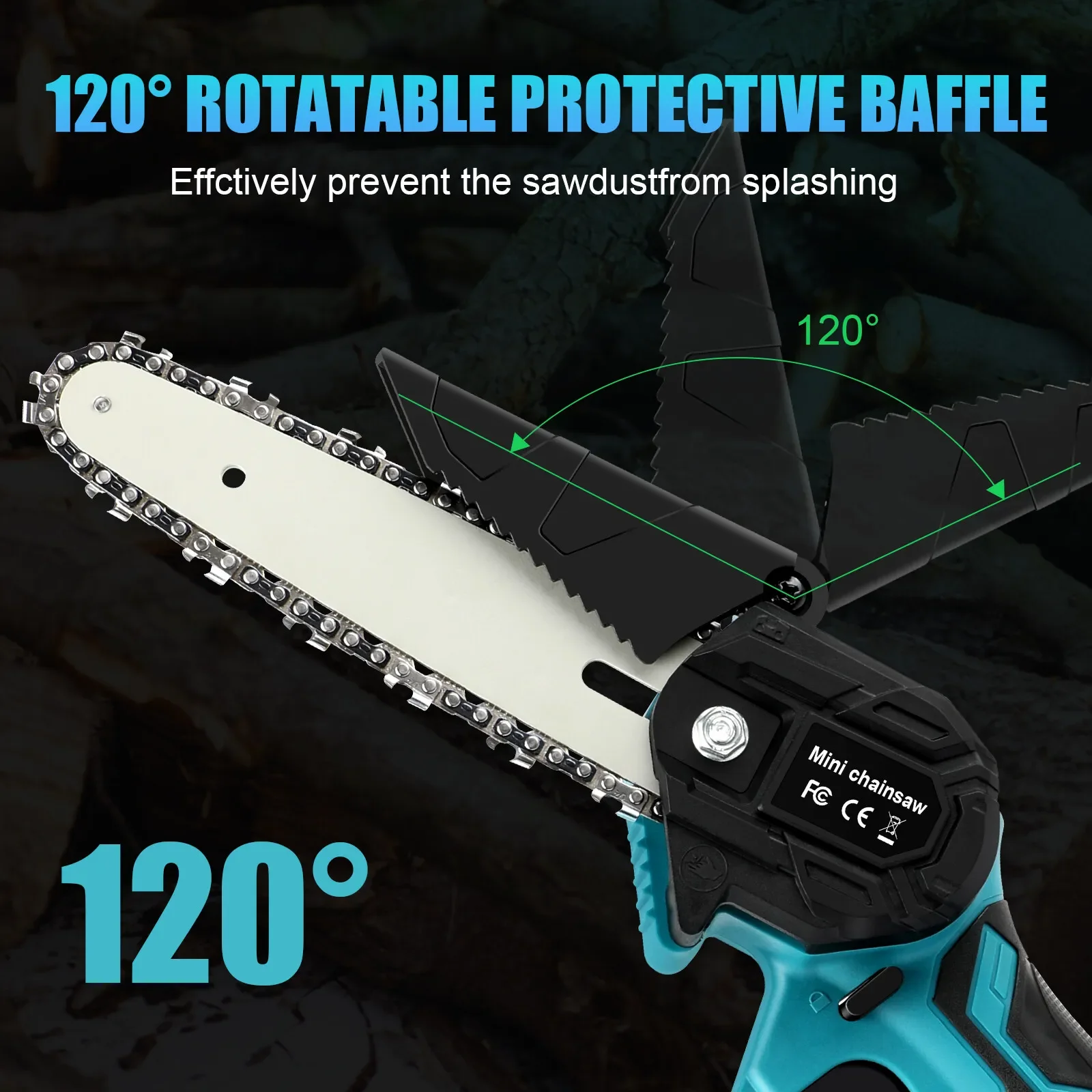 8 Inch Brushless Electric Saw for Makita 18V battery Handheld Cordless Logging Saw Branch Cutting Power Tool Chainsaw BL1830