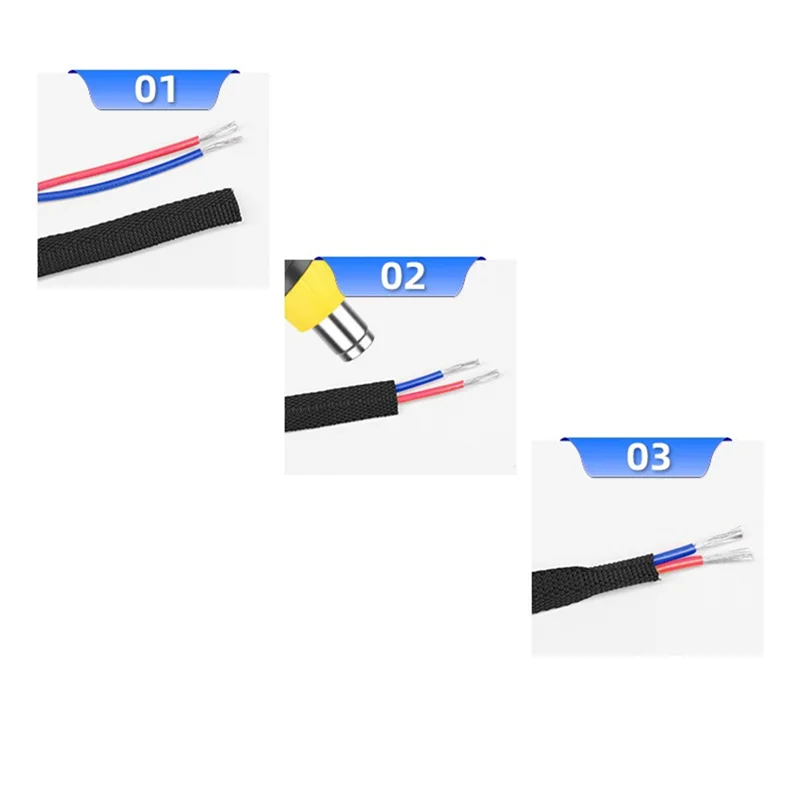 

A05G-Усадочная плетеная кабельная муфта, изоляционная огнестойкая защитная втулка для термоусадочной трубки, кабельный финишер