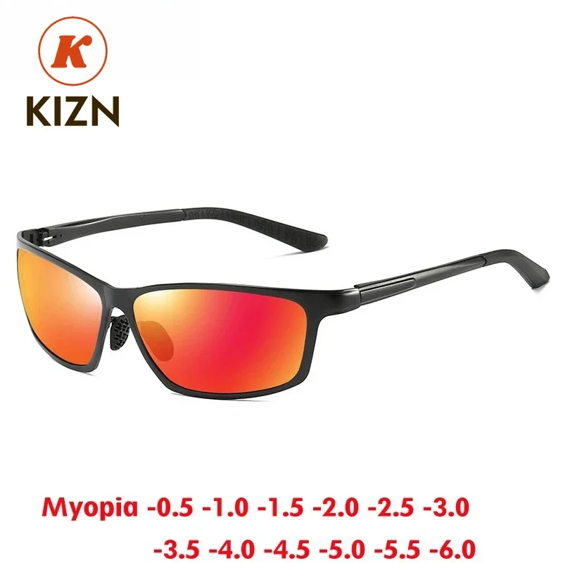 

Спортивные поляризованные очки KIZN из алюминия и магния для женщин и мужчин, с диоптриями от -0.5 до -6.0, оптика на заказ