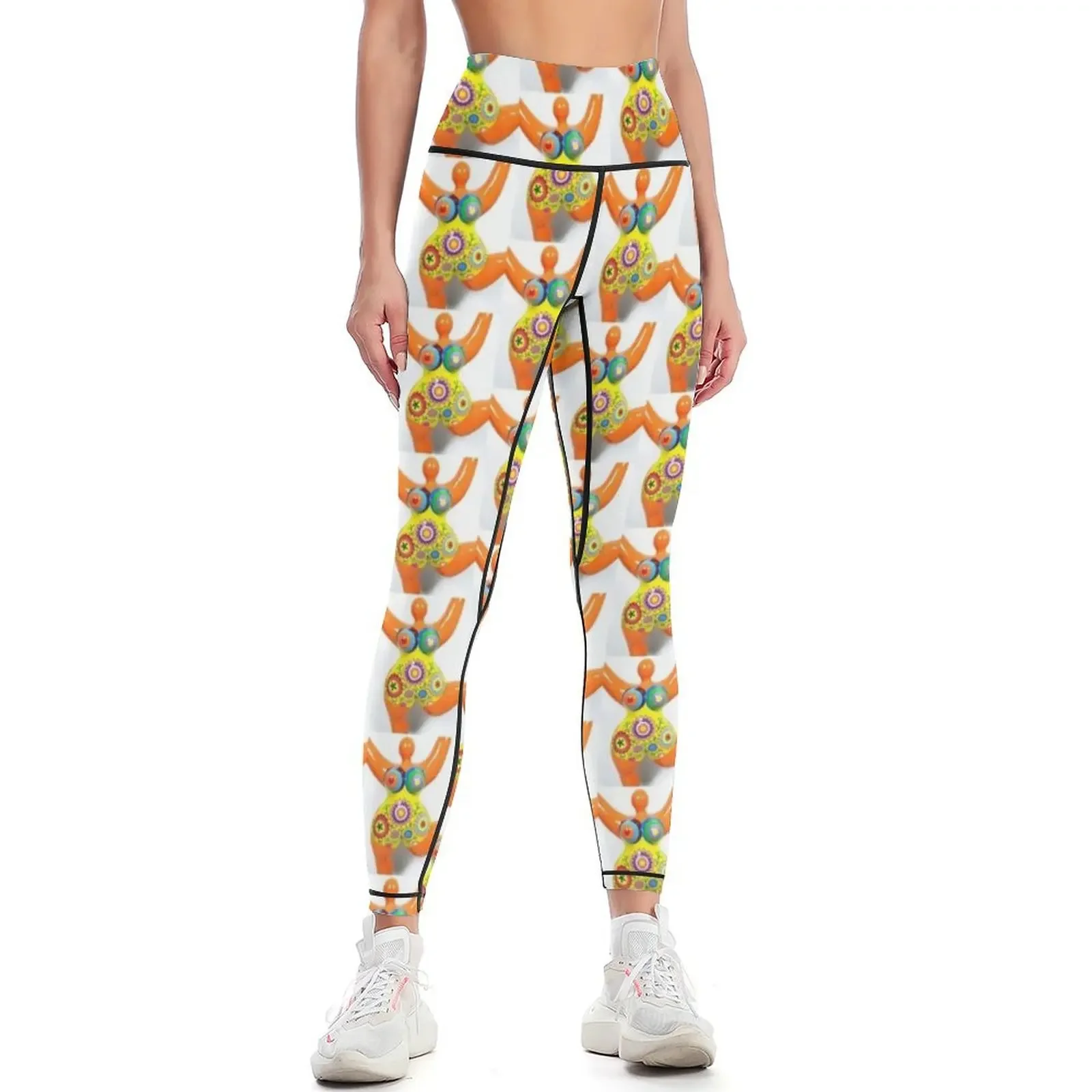

Orange Nana Biriney - tribute to Niki de Saint Phalle Leggings gym clothing Women's trousers joggers for Womens Leggings