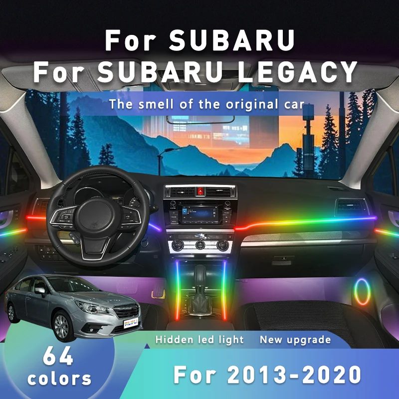 

FILIPLI For The SUBARU LEGACY For 2022 Multi Color RGB Car Ambient Light Strip Waterproof Easy Install LED Interior Mood Light