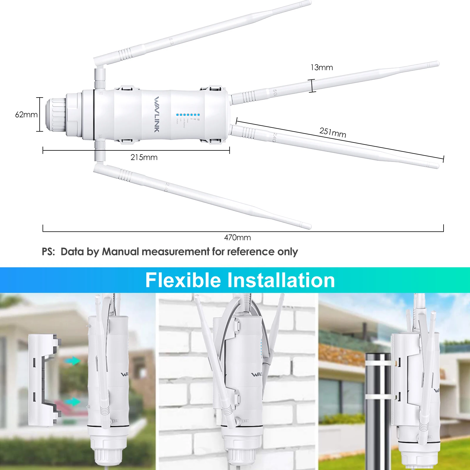 เราเตอร์ไวไฟ WAVLINK AC1200 5G - Wifi 6 Outdoor Ap Waterproof บทวิจารณ์และราคา