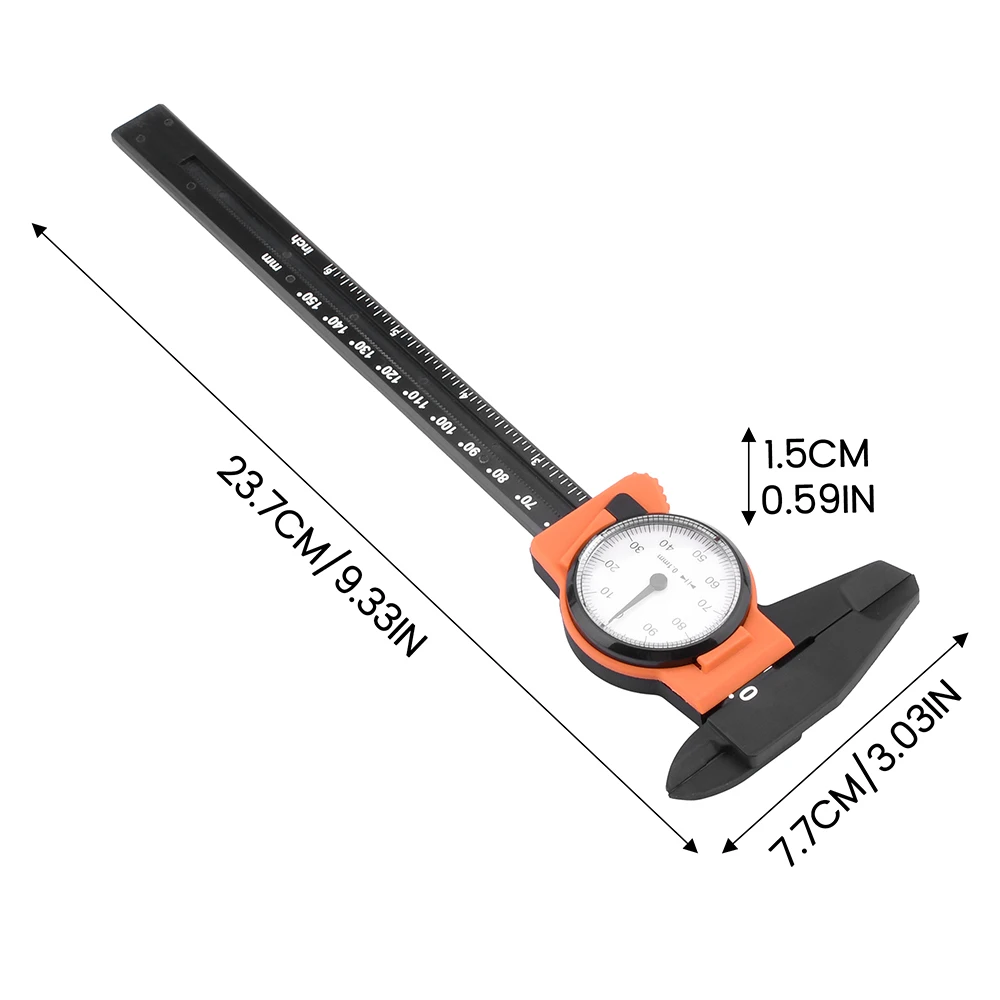 Dial Caliper Gauge Measuring Tools Plastic Vernier Caliper With Watch High Precision Dial Indicator 0-150MM