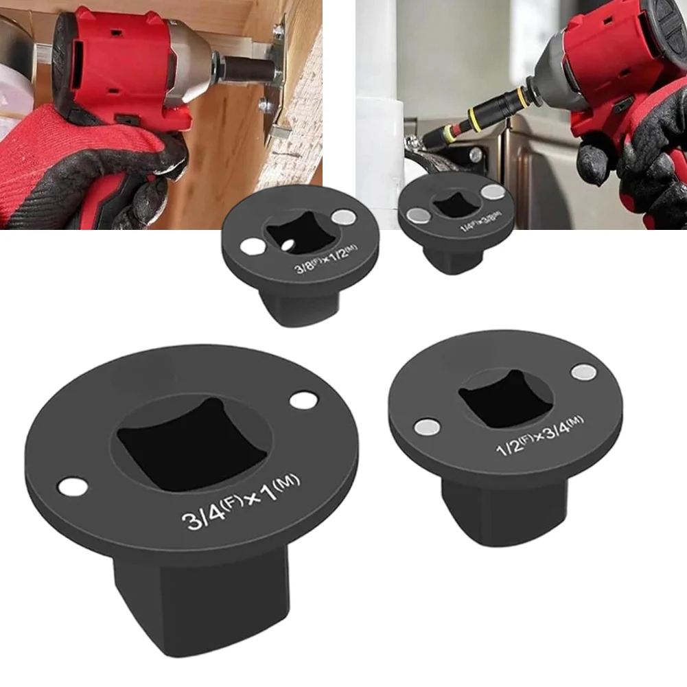 1pc Low-profile Socket Adapter For Impact Driver Socket Adapter 1/4 To 3/8 3/8 To 1/2 1/2 To 3/4 3/4 To 1inch Hand Tools Adapter