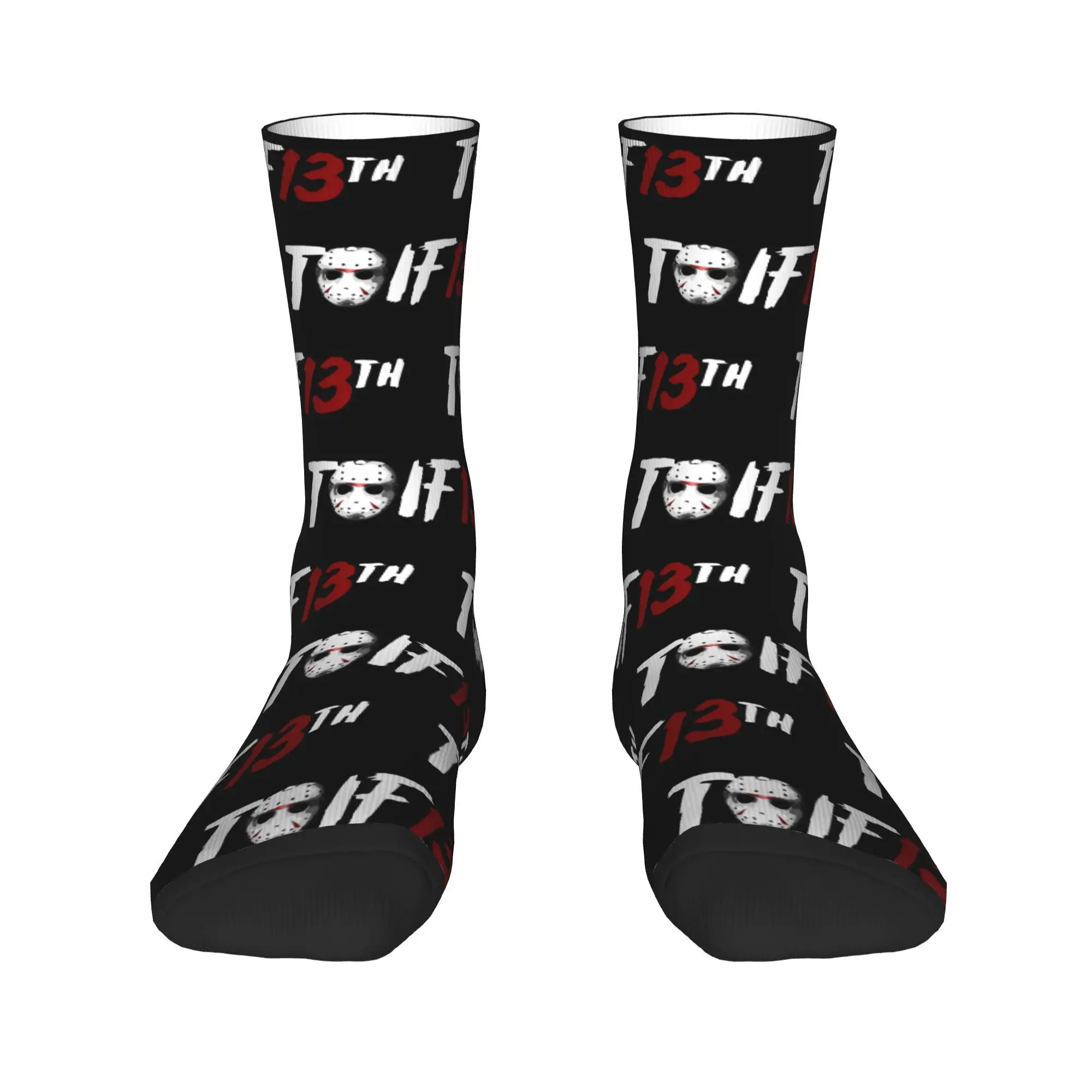 Friday 13th  Theme Design Socks Merch for Casual Wear Cozy  Jason Voorhees  Dress Socks