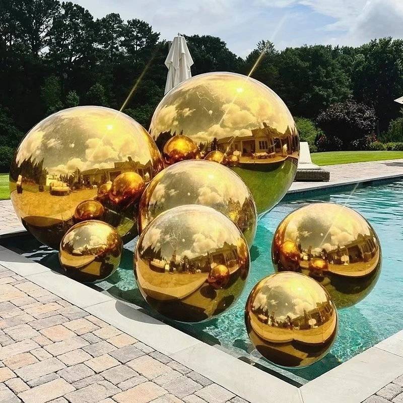 Giant event decoration PVC nightclub inflatable balloon disco party wedding gold and silver float inflatable mirror ball