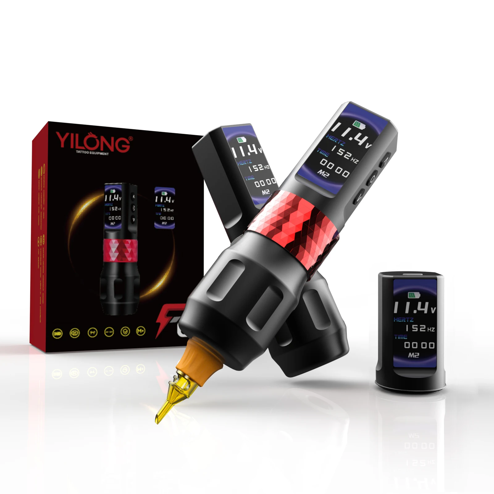 

YILONG Wireless 3.5mm Tattoo Machine Coreless Motor Tattoo Pen with 2000MAH Battery LCD Display Tattoo Gun For Tattoo Artist