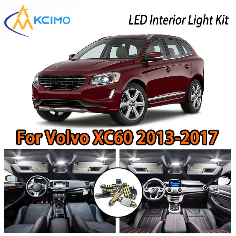 

Two Colors White Ice Blue LED Kit For Volvo XC60 2013-2017, Super Bright Easy Install Interior Atmosphere