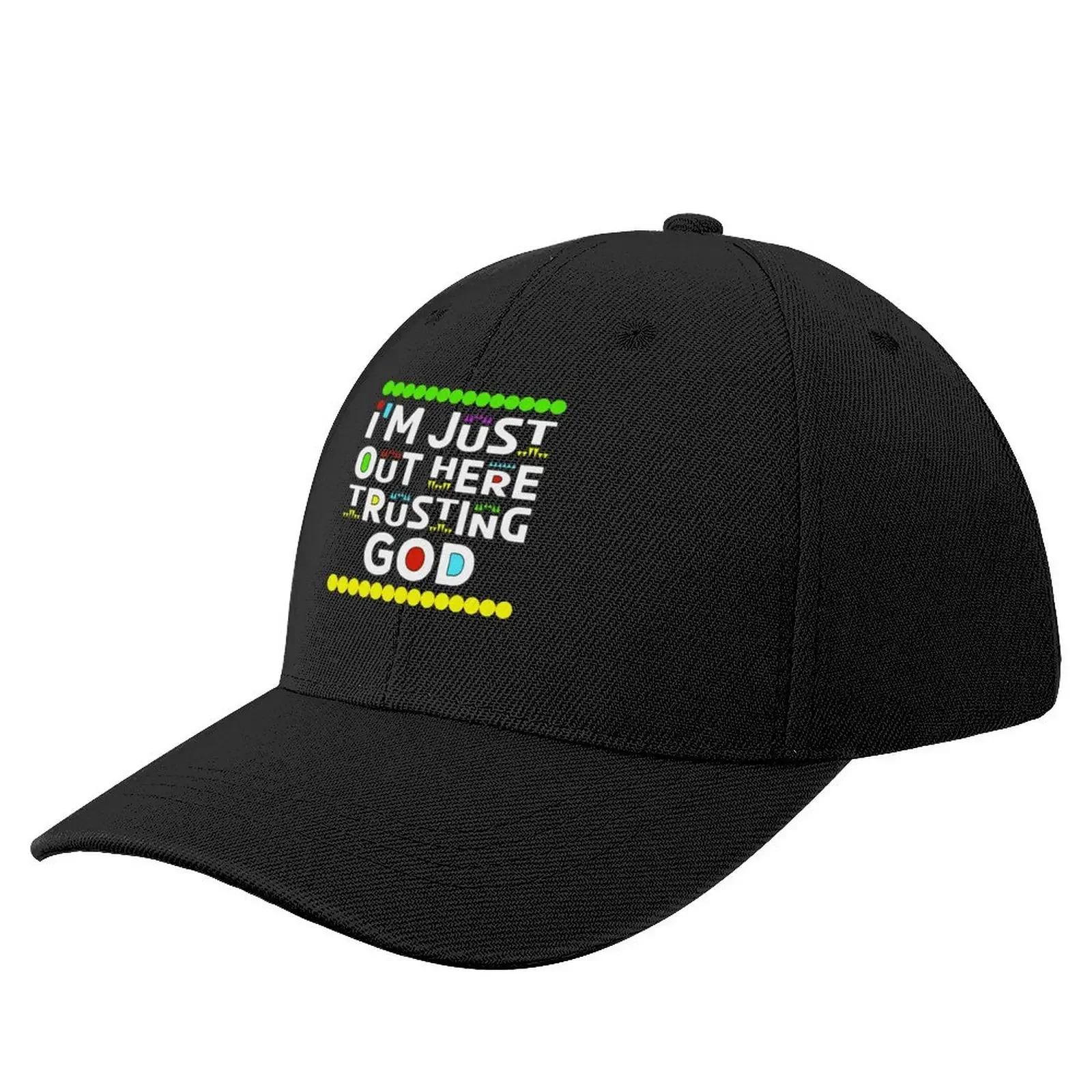 I'm Just Out Here Trusting God, 90s Style Baseball Cap Cosplay Big Size Hat Icon Beach Golf Wear Men Women's