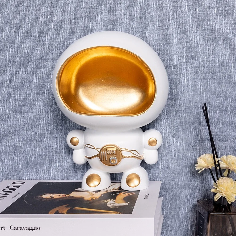 Nordic Creative Astronaut Storage Decoration Living Room Wine Cabinet Decoration Wall Hanging Astronaut Model Resin Crafts Shelf