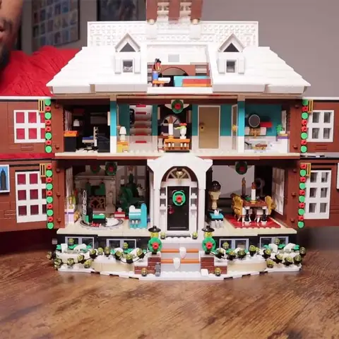 74688 HOT 3955 PCS अकेले घर पर DIY बिल्डिंग ब्लॉक्स IDEA मूवी सीरीज़ मॉडल खिलौना बच्चों के लिए उपहार 21330 क्लासिक्स सिटी स्ट्रीट व्यू 10 best sales घर पर अकेली आकृति - №10