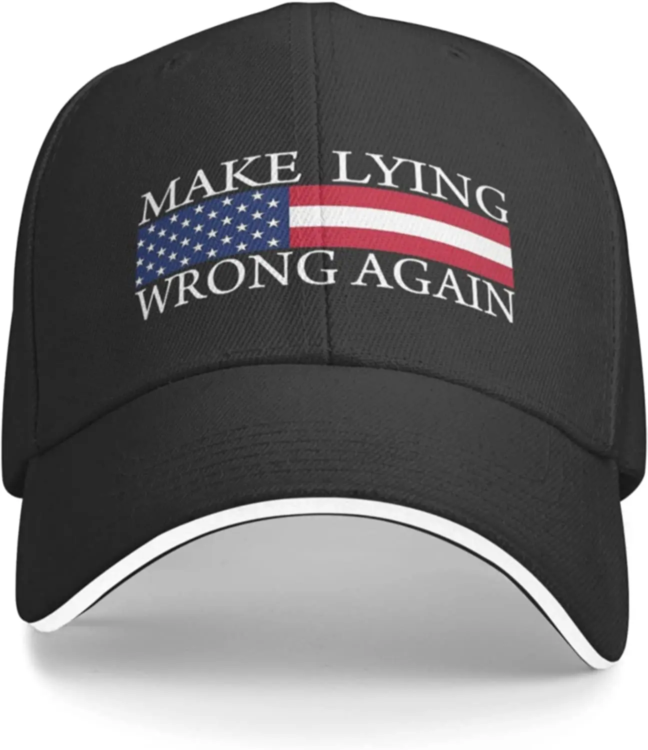 

Make Lying Wrong Again Baseball Cap Sandwich Duck Tongue Hat Spring Summer Unisex Fashion Sports Outdoor Travel Daily