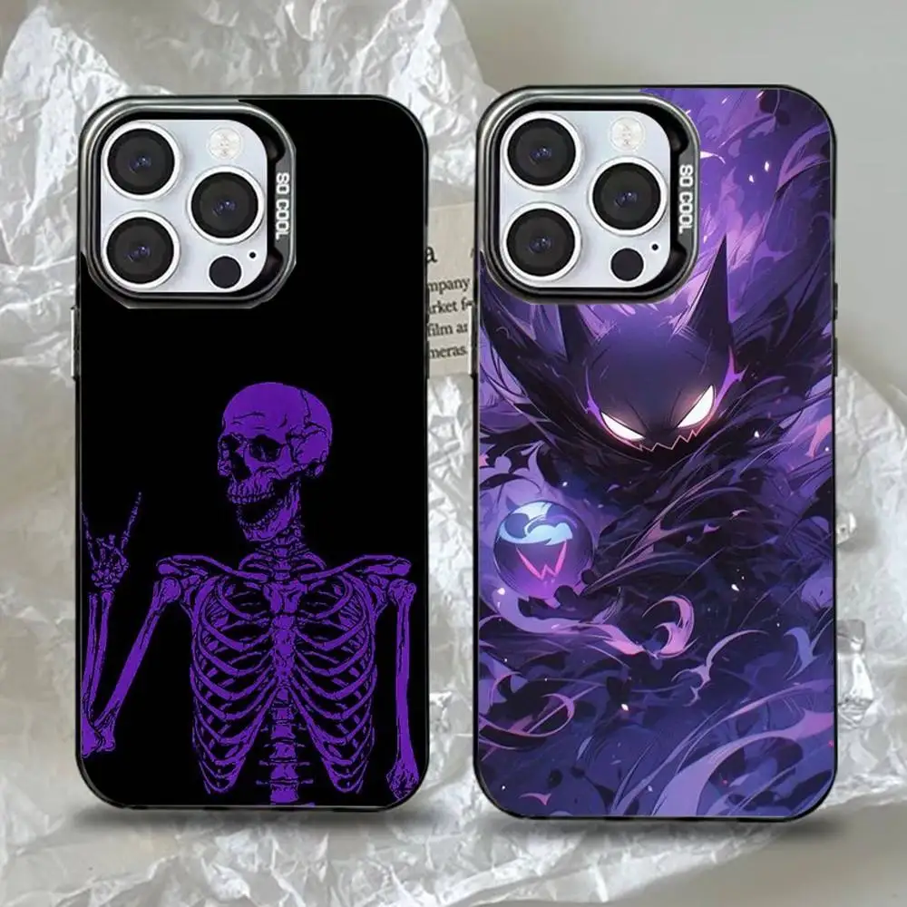 

Purple Aesthetic Phone Case For iPhone 16,15,14,13,12,11,Pro,Max,Plus,Mini,XS,SE Anti Fall Black Matte Hard Bumper