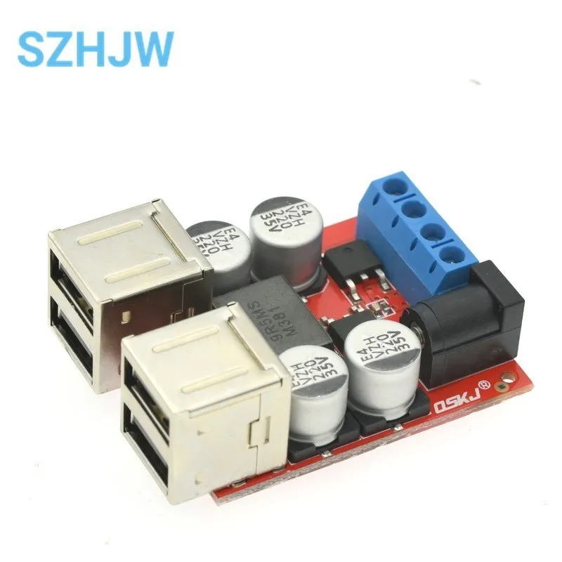 8V 35V To 5V 8A Power Supply Step-down Module 4-port Hub USB Charger Module For Android Mobile Phone Car Charger