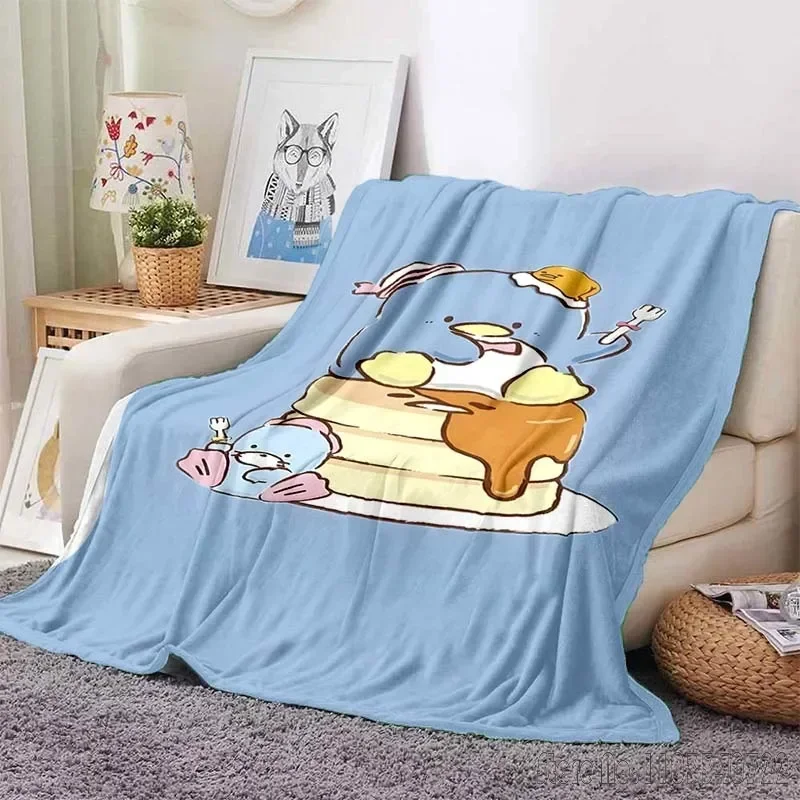 Manta de moda de esmoquin Sam Sanrio, manta suave y esponjosa para niños y adultos, colcha de felpa para sofá, colcha para niña, manta para regalo de sofá