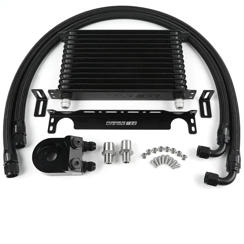 

Universal Engine 13-Row Oil Cooler Kit With 45/Deg Trust Model Aluminum Alloy Oil Cooler-Japanese Style BB-OCK-613