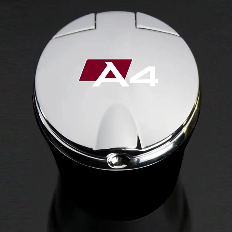 Car Ashtray with LED Light Car Smokeless Cup Holder For Audi A4 S4 RS4 B5 B6 B7 B8 Avant Sedan 1996 1998 1999 2002 2003 -2023 image 2