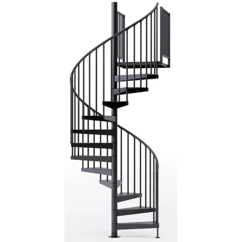 10 0.Zhang.Custom.EKOO Modern Customizable Outdoor Prefabricated Stair Design Metal Indoor Circular Staircase