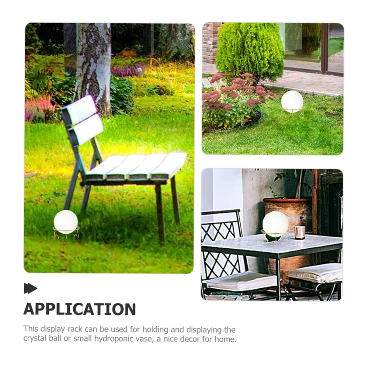 คริสตัลบอล Street Light Elegant Decor Aestechtic Room Decor ชั้นวางของชั้นวางคริสตัลทรงกลมผู้ถือ Gold