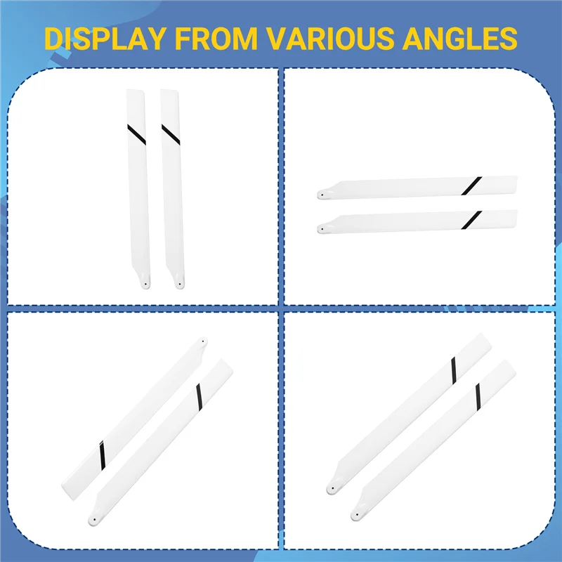 

AT12 Fiber Glass 600Mm Main Blades For Align Trex 600 RC Helicopter UK Stock 77OD