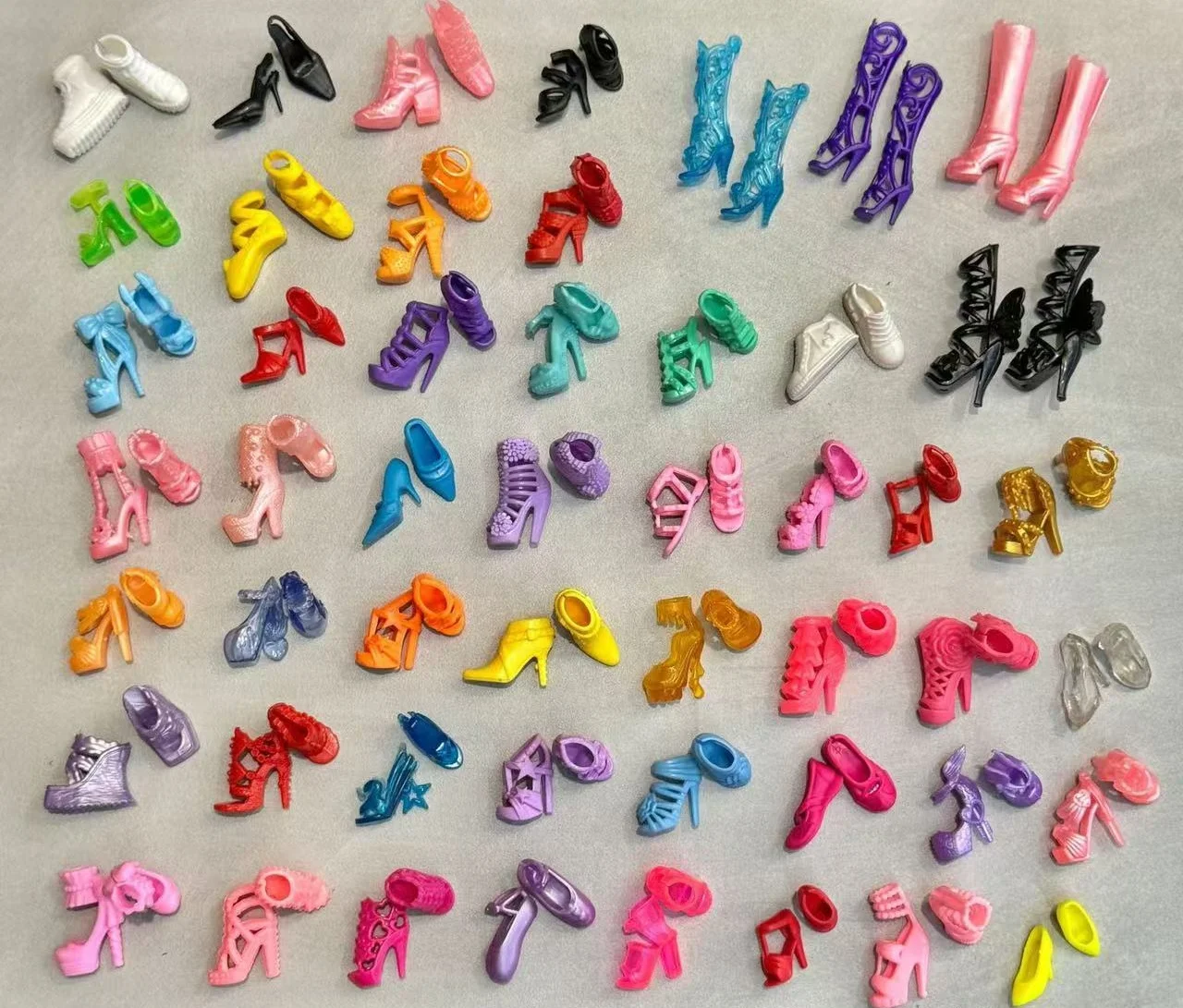 

50 pairs Dolls shoes Accessories high heel shoes for 11.5 inch doll DIY