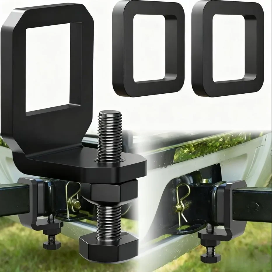 RV Trailer Hitch Clamp Heavy Duty Steel for 2 Inch and 2 5 Inch Receiver with Anti Vibration Design to Enhance Towing Stability