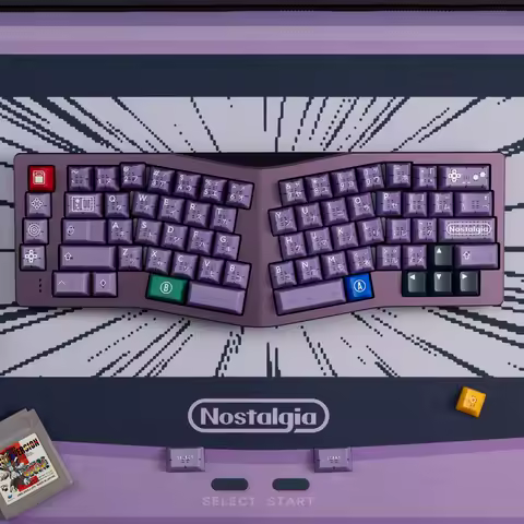 PBTfans Atomic Purple R2 Theme Keycap Set ABS Custom Keyboard Cap Cherry Profile KeyCap for Mechanical Keyboard Accessories Gift